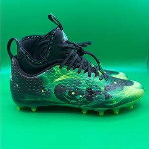 Under Armour Mens UA Spotlight Lux MC LE Slime Football Cleats SZ 11